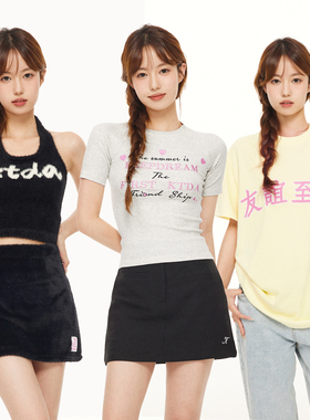 KTDA夏季国潮牌短袖39元自选福袋短款修身美式辣妹teeT恤内搭上衣