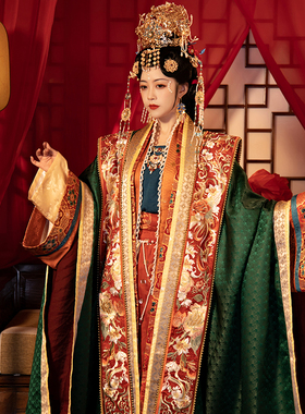 听月小筑【青鸾鸣凤】原创女宋制结婚服重工刺绣凤冠霞帔汉服婚服