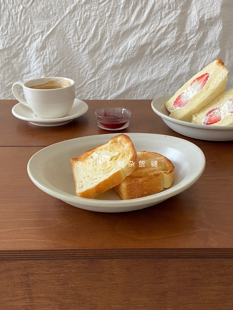 日式复古椭圆深盘窑变陶瓷餐盘不规则椭圆汤盘家用菜盘哑光餐具,餐饮具,盘,淘宝优惠券,粉丝福利购,淘宝优惠卷