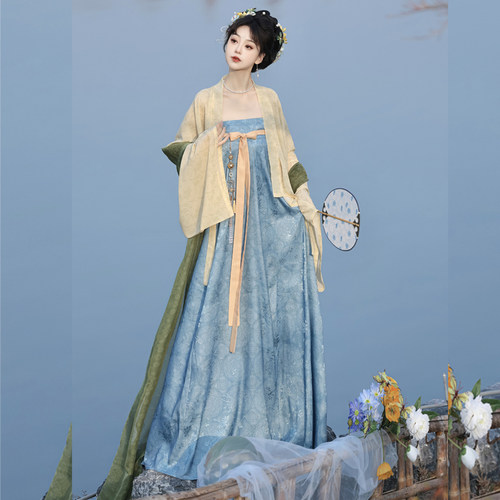 法门寺披衫唐制汉服齐胸破裙