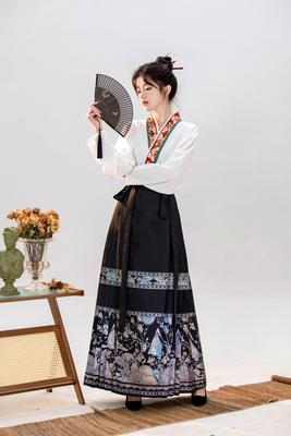 螺钿织金马面裙明制汉服女飞机袖