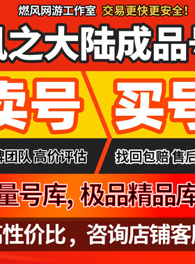 风之大陆账号成品号手游毕业高v号开局号高氪号