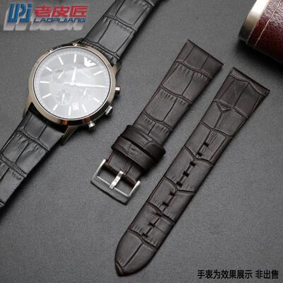 代用阿玛a尼真皮手表带纤薄AR2500250125022503男表带22mm针扣