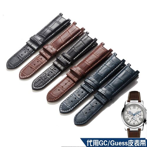 pasha手e表带 手表皮带 凹 代用GC/Guess 22mm  20mm 配件盖尔斯