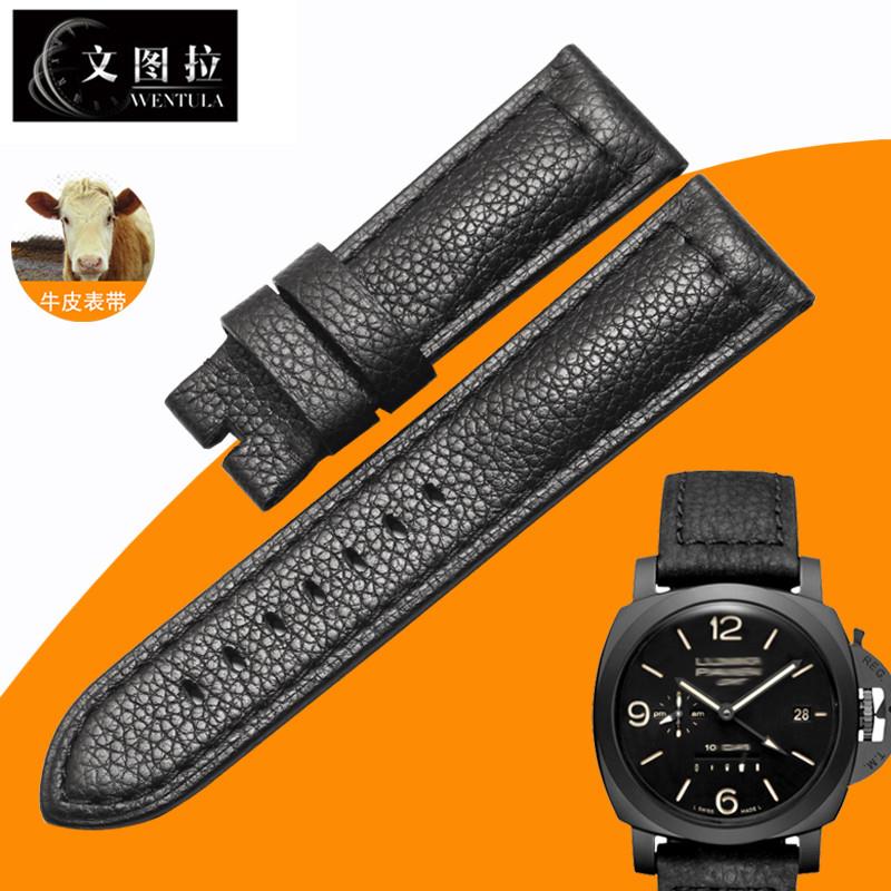 文图拉手表带代用沛纳海nPAM00335专用真皮表带皮表带26MM/24MM