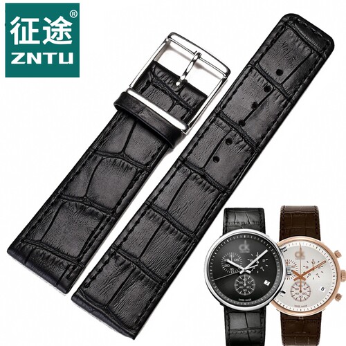 CK表带K2N281C1/K2N281CC6/K2N286G6专用真皮手表带男