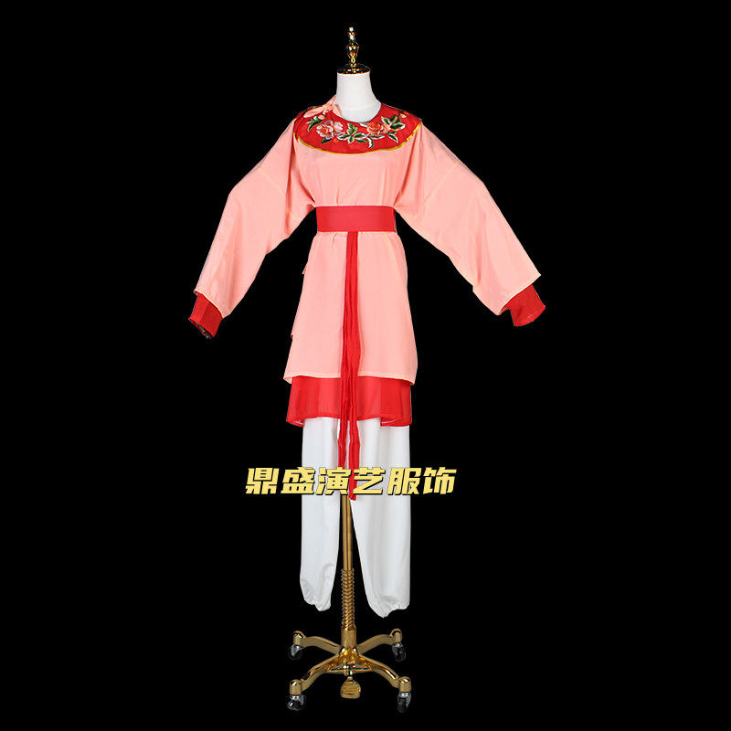 戏曲古装京剧越剧黄梅戏梁祝娃娃衣小孩上衣腰带圆Y领书童服装