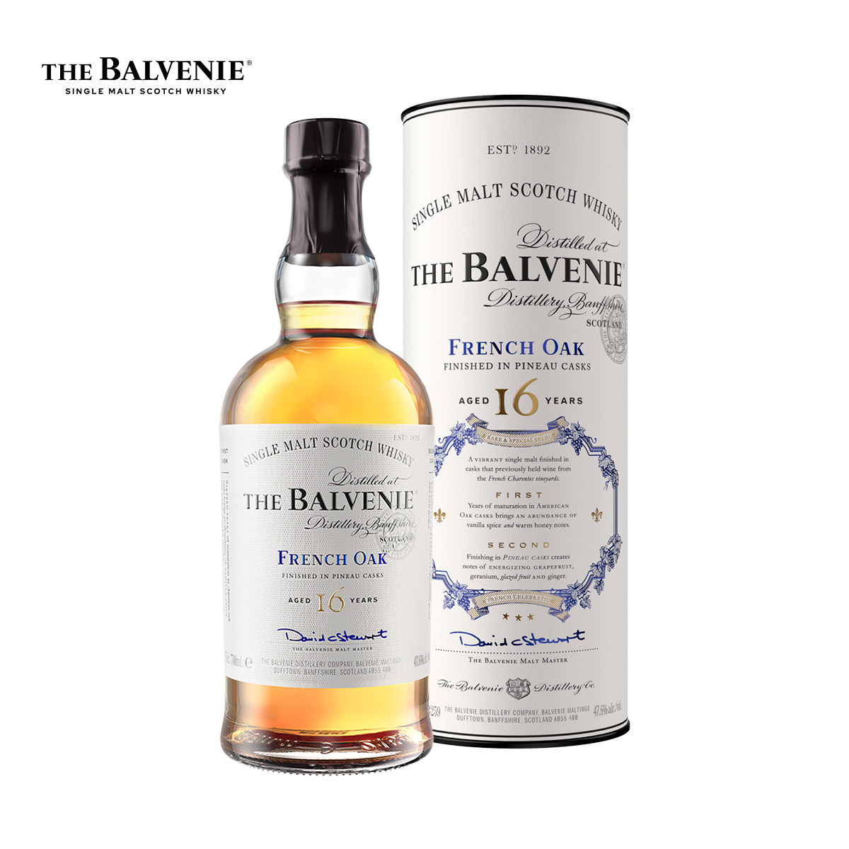 倾酌 百富balvenie 16年法国橡木桶苏格兰单一麦芽威士忌行货正品