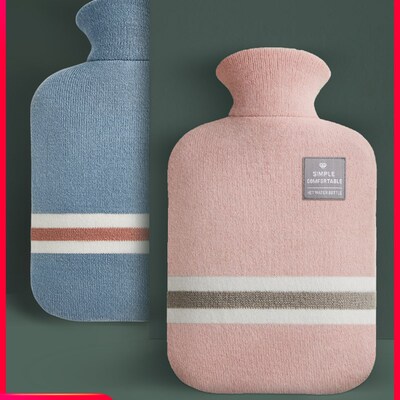 速发Rubber hot bottle safety anti-scalding warm water bag热