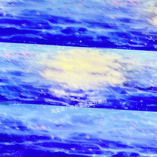 手帐分装胶带月影大无白墨zero蓝湖水面花瓣古风PET素材账diy贴纸