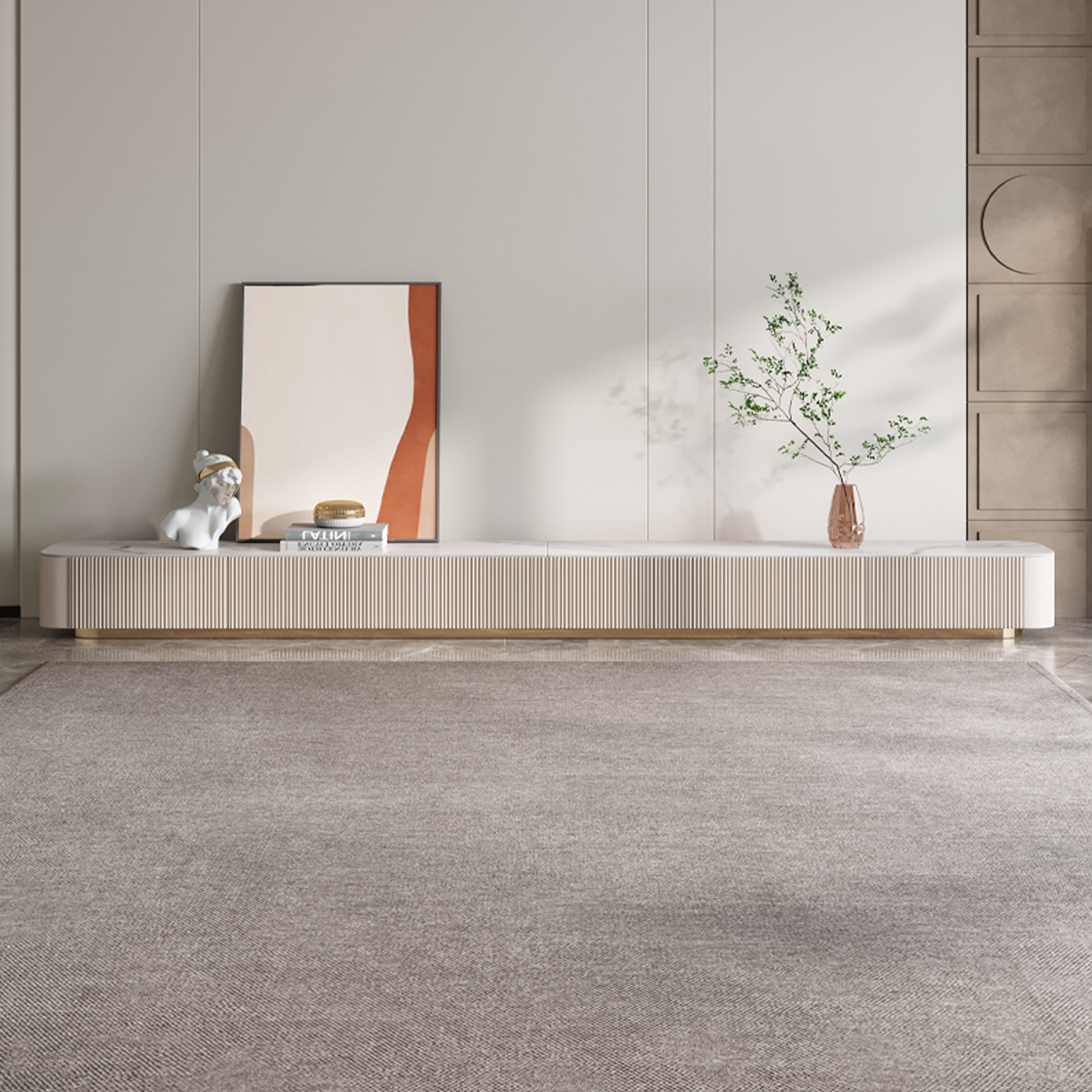 纳美格调轻奢意式超长电视柜客厅家用现代简约实木小户型地柜家具,住宅家具,电视柜,淘宝优惠券,粉丝福利购,淘宝优惠卷