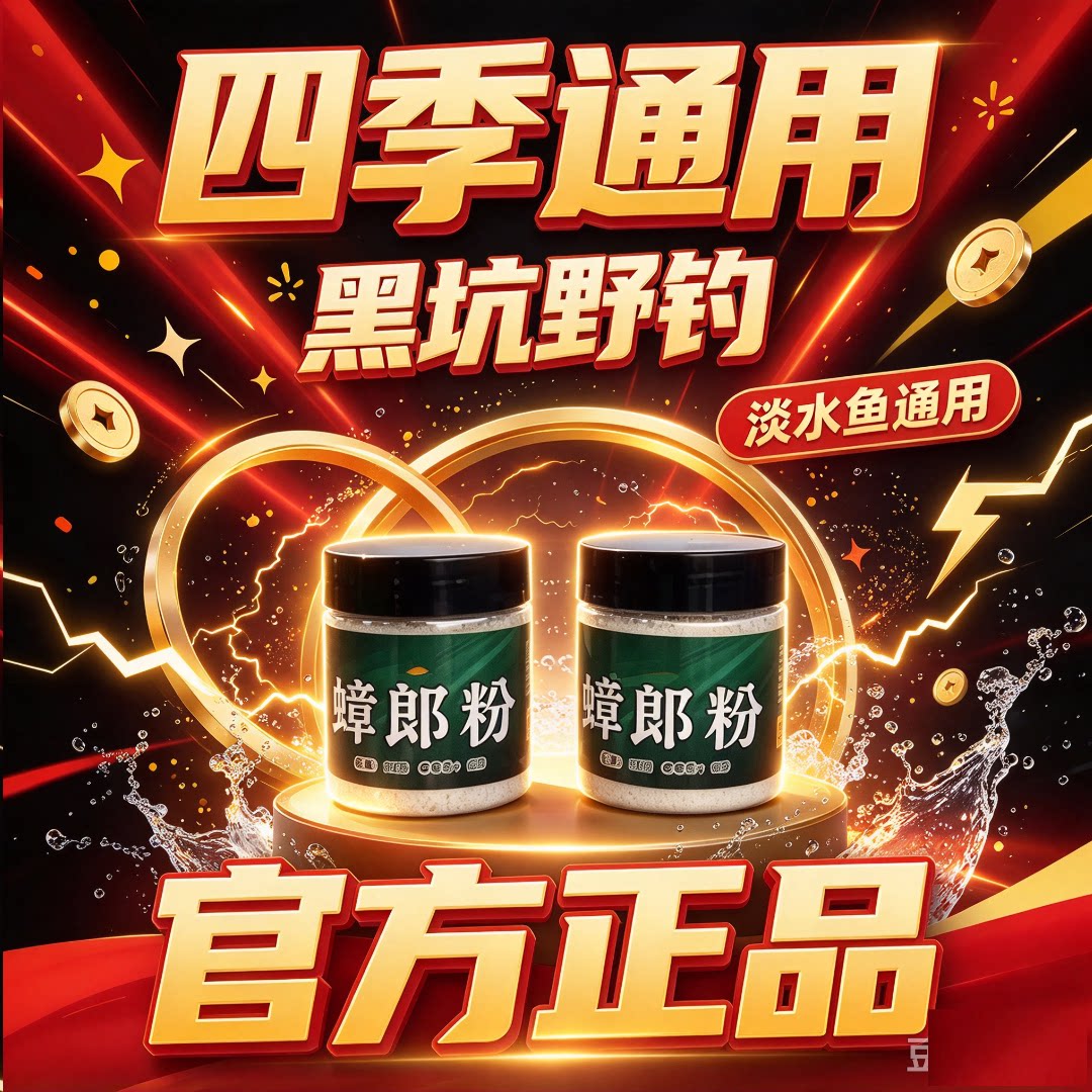 蟑郎粉蟑螂粉强力开口散钓鱼小药添加剂诱鱼剂粉末黄色饵料野钓