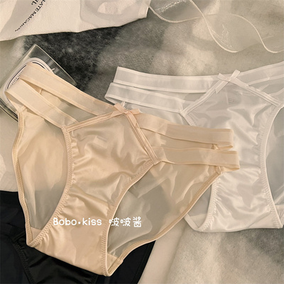 女士内裤纯欲轻奢缎面无痕冰丝