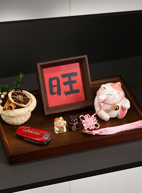 新中式玄关摆件水晶客厅装饰品