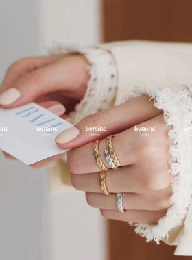 bvminc 日杂同款菱格纹戒指 细版