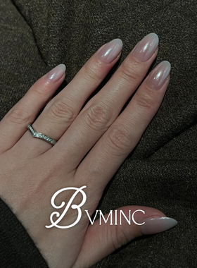 bvminc 简约线条气质白鹭V字戒指