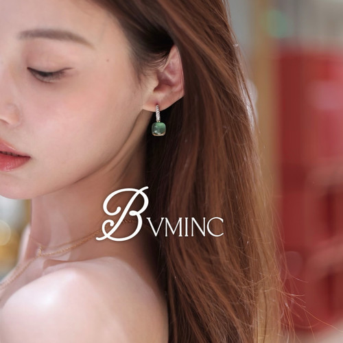 bvminc ND天空蓝 海蓝水晶耳环 银