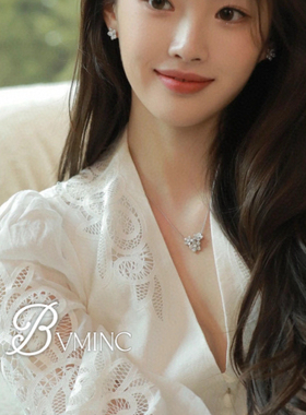 bvminc GF三花 繁花 项链，耳钉 S925银