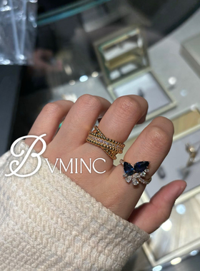 bvminc  交叉满钻 双圈满钻戒指