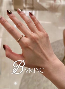 bvminc 新款棋盘窄版戒指