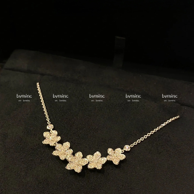 bvminc GF满钻繁花 五小花项链