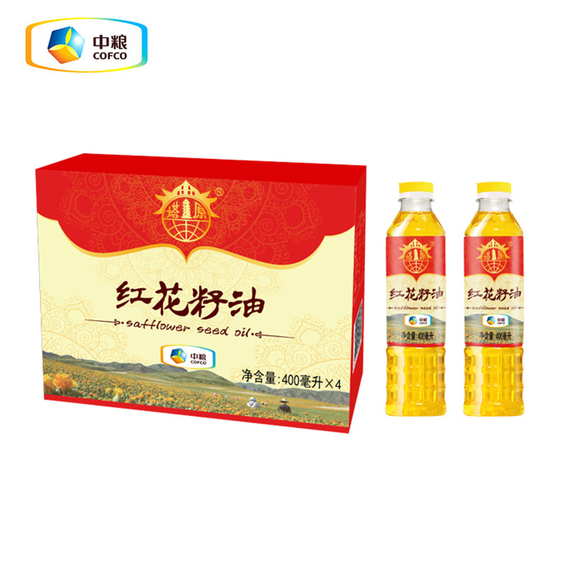 中粮 塔原新疆纯红花籽油400ml瓶 尝鲜装