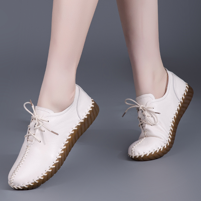 早秋款女鞋休闲防滑软底软皮牛筋