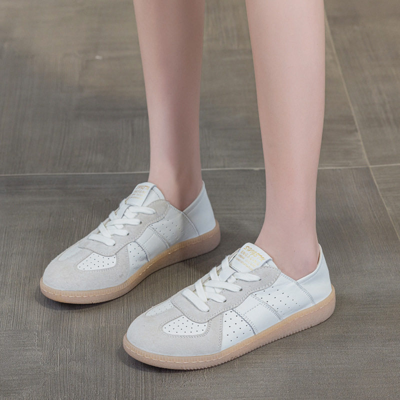小白鞋女2026年春季新款真皮德训鞋单鞋休闲百搭软底软面女士鞋子,女鞋,时尚休闲鞋,淘宝优惠券,粉丝福利购,淘宝优惠卷