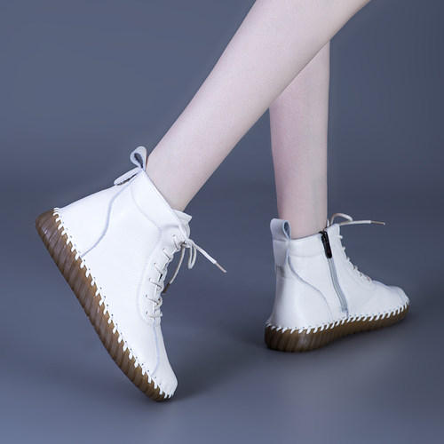 头层牛皮真皮软底休闲舒适