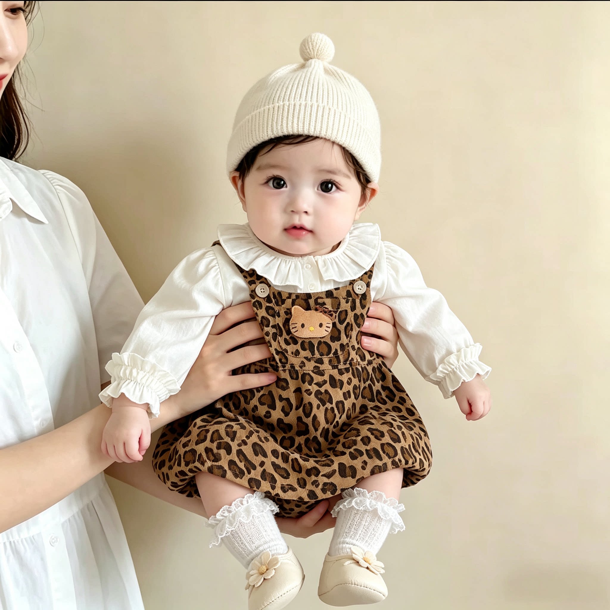 百日宴女宝春秋长袖洋气小礼服图片