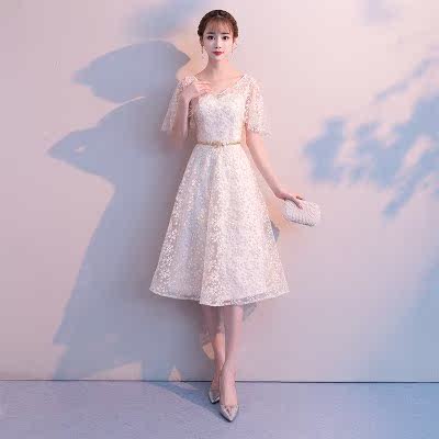 2018 full dress XL birthday Company annual meeting Host Bridesmaid Evening dress new pattern banquet Dressin the Women's clothing/Boutique , Wedding/Cheongsam/Formal dress , Formal dress/Evening  category - from Buy2taobao.com to provide professional Taobao agent buy service
