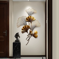 Hoa lá cành bằng sắt treo tường, đồ trang trí phòng khách sáng tạo
