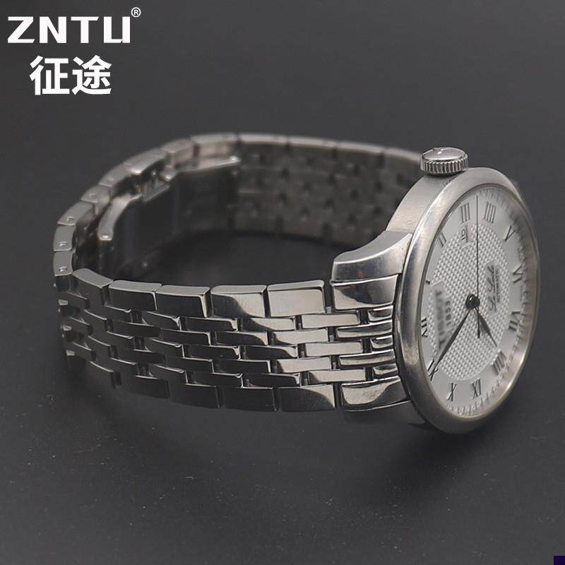 适配天梭表带钢带力洛克T41库图T035原装蝴蝶Q扣男女1853表链