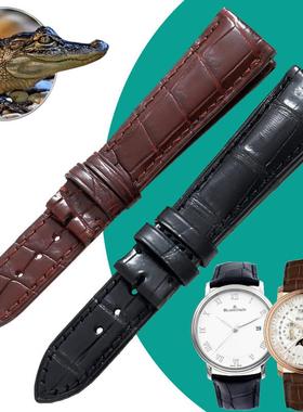 适配宝珀月相美洲鳄鱼皮表带男6654/626L0/6223宝铂手表带