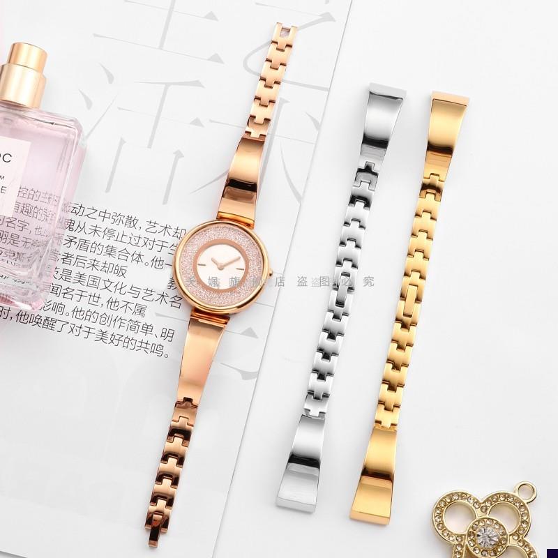 适配Rosemont罗斯蒙特玫瑰金属复古气质精钢手表带女W细款表链818