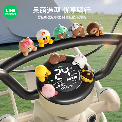 布朗熊装饰摆件电动车汽车桌面