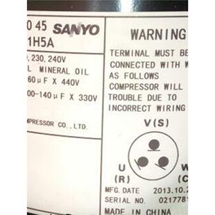 SB261H5A SB301H5A热泵空气能 SB263H8A 5匹空调制冷压缩机.C