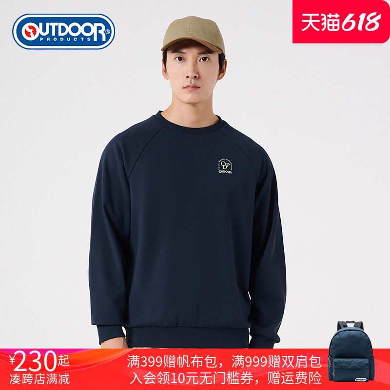 outdoor products男式秋冬新款logo印花针织卫衣