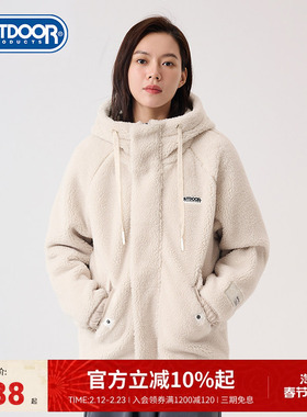 outdoor products新款户外休闲绒类服厚款保暖连帽抓绒卫衣外套