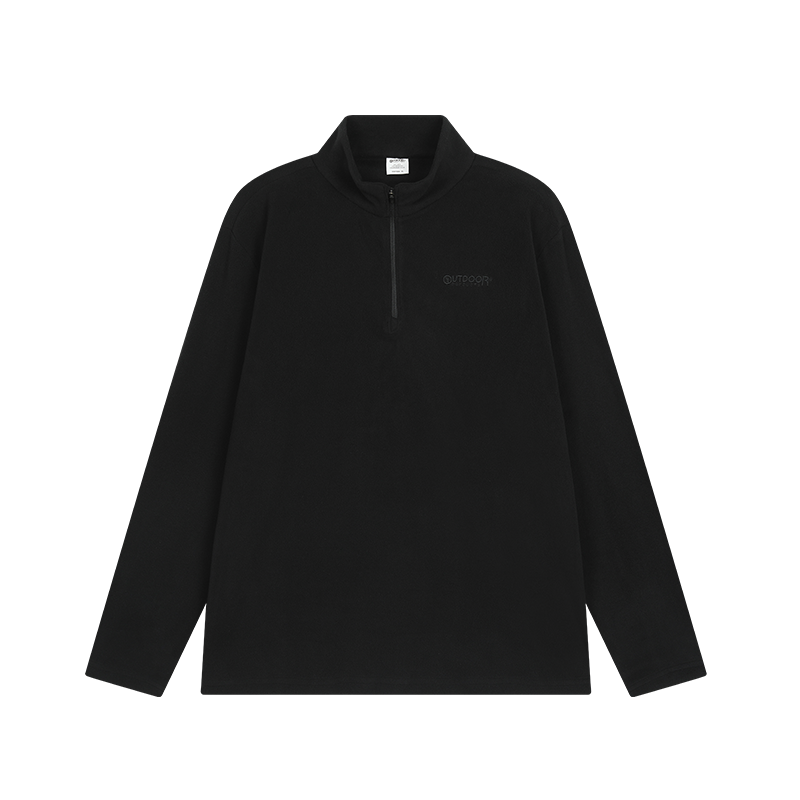 outdoor products秋冬新款男式户外休闲半开领抓绒保暖长袖卫衣