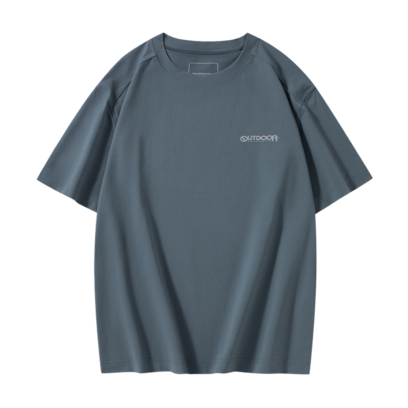 outdoor products 男女同款短袖印花LOGOT恤小华夫格面料快干舒爽