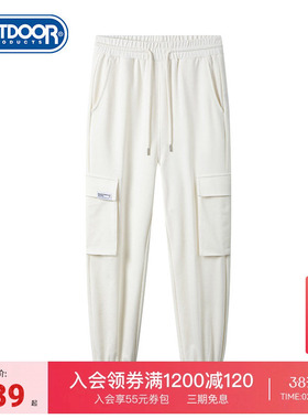 outdoor products春季新款女式大口袋工装风抽绳松紧运动休闲卫裤