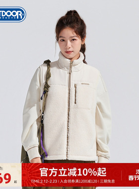 outdoor products秋冬新款抓绒背心女户外休闲摇粒绒上衣夹克