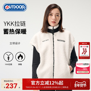 outdoor products 秋冬新品仿羊羔绒马甲背心女舒适保暖吸湿透气