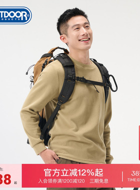 outdoor products 秋冬新品加绒套头衫男舒适保暖简约百搭