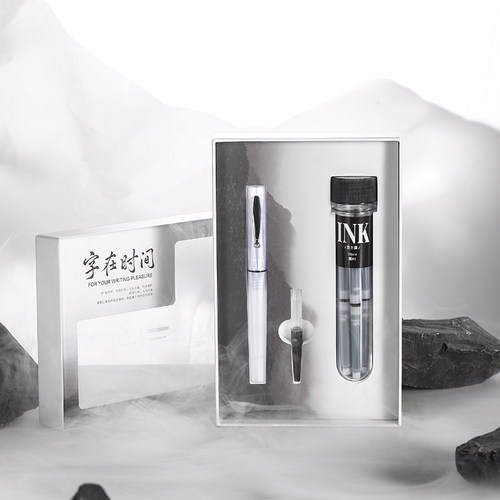 【新品】PLATINUM白金旗舰店小流星钢笔PQ-1000云雾之境套装送礼学生三年级练字专用入门可替换墨囊硬笔书法