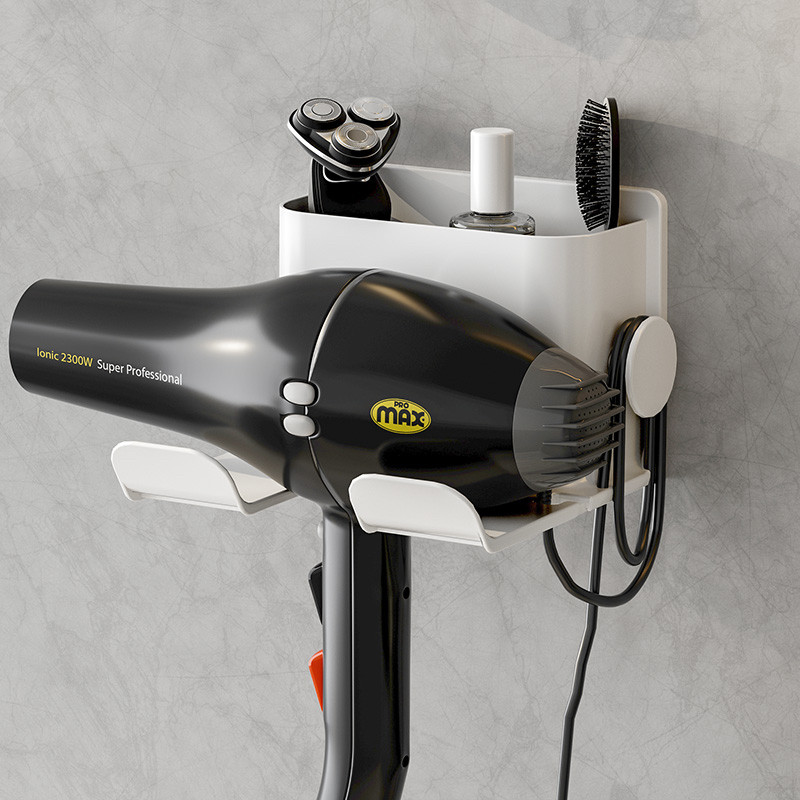 吹风机置物架免打孔卫生间电吹风挂架浴室壁挂式吹风筒架子收纳盒,家庭/个人清洁工具,吹风机置物架,淘宝优惠券,粉丝福利购,淘宝优惠卷