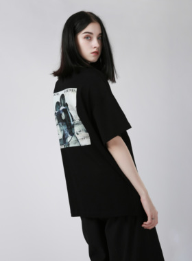 Senior Role夏季纯棉宽松圆领短袖潮情侣装纯色圆领休闲T恤国潮