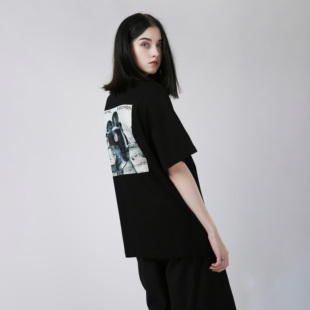 潮情侣装 纯棉宽松圆领短袖 纯色圆领休闲T恤国潮 Role夏季 Senior