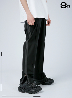 Senior Role2021潮牌春夏新款休闲裤男宽松黑色裤子薄款潮流西裤